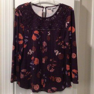 Women's Daniel Rainn long sleeve knit top, Size L